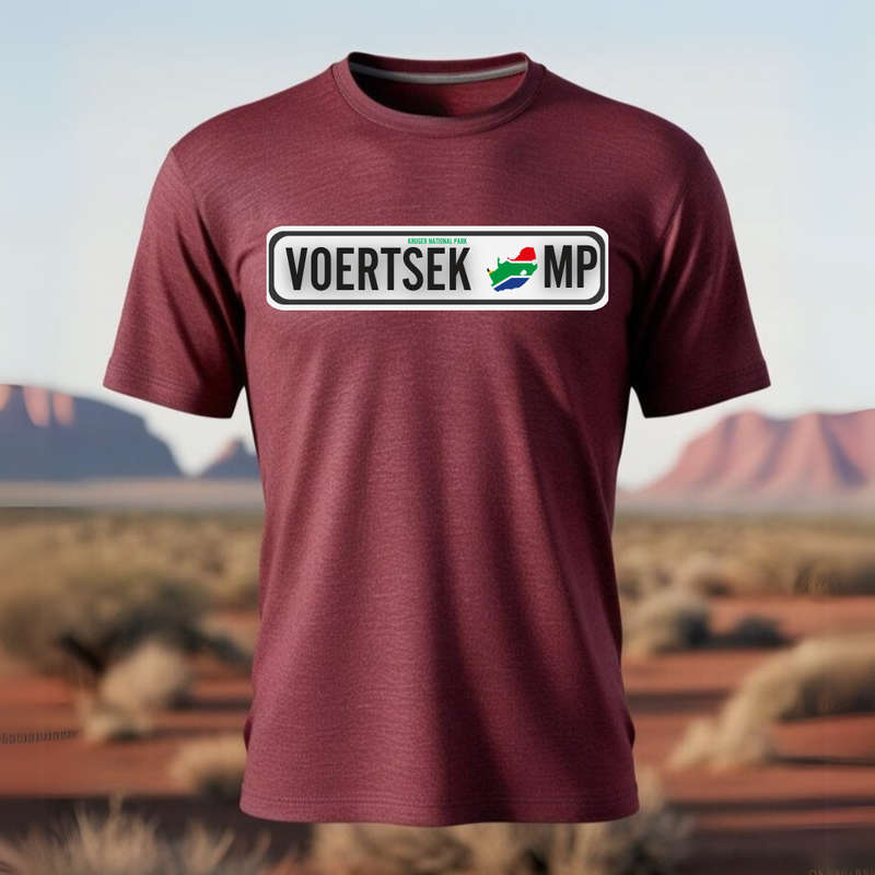 NUMBER PLATE - VOERTSEK - Show your SA Roots - Unisex Crew Neck Tee