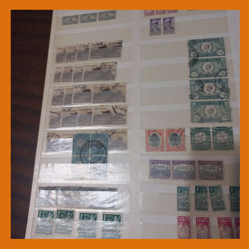 South Africa Union Selection in Lighthouse Stock Book with 1913 KGV Issue