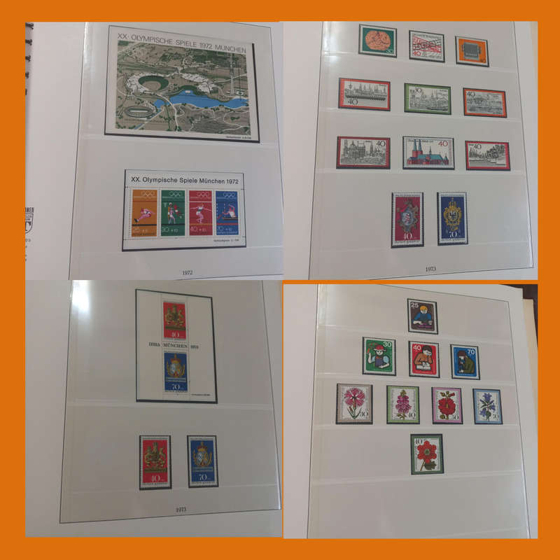 Germany Federal Album  Mint Collection 1972 to 1985 in Lindner (66 Pages, 3kg)