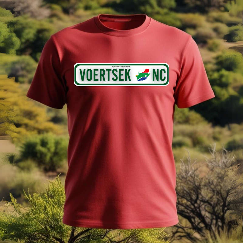 NUMBER PLATE - VOERTSEK - Show your SA Roots - Unisex Crew Neck Tee