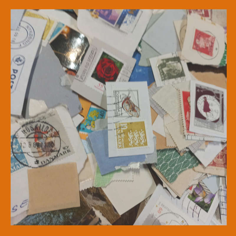World Stamp Mix on Paper  Mainly Europe, 650g, Modern and Older
