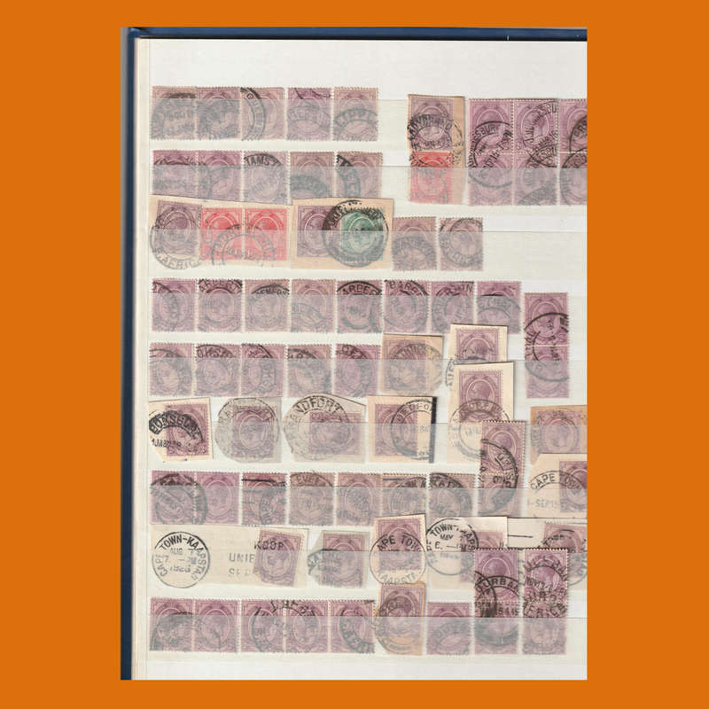 South Africa Union 1913 King George V Pairs & Postmarks  Up to 1s in Stockbook