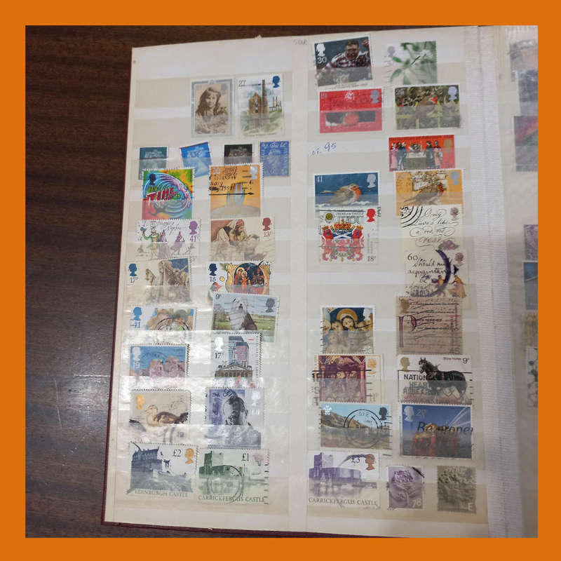 Great Britain in Lighthouse Album  Queen Elizabeth Used Stamps