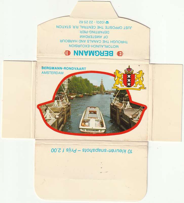 Netherlands Amsterdam Bergmann-Rondvaart - 1970's - Canals and Harbour 10 kleuren snapshots