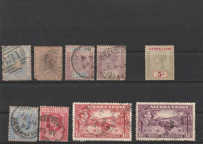 Great Britain - 1890-1901, 1906 - Sierra Leone - Queen Victoria, King Edward VII