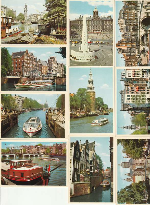 Netherlands Amsterdam Bergmann-Rondvaart - 1970's - Canals and Harbour 10 kleuren snapshots