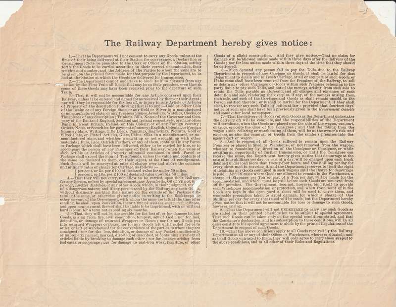 Cape Government Railways 1890-1909 -5- items Goods and Delivery forms and invoice