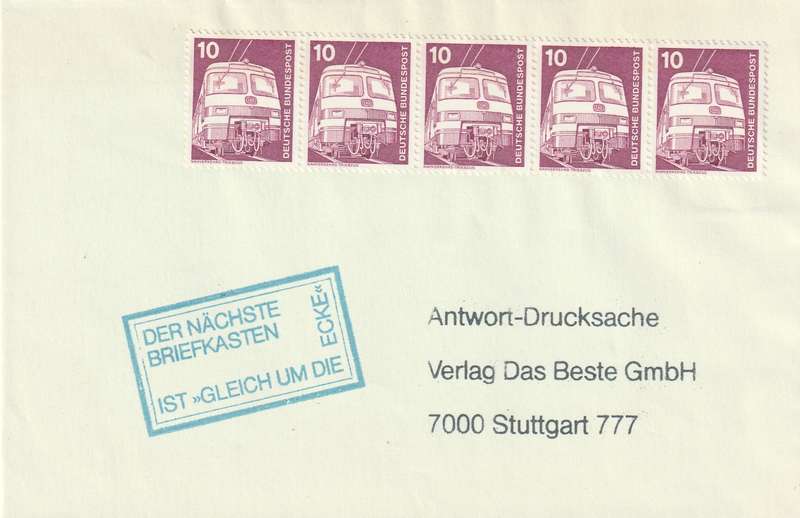 Germany Federal Cover - 1975 - Industry and Technology Trains Unserviced