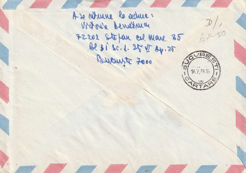 Romania Cover - 1978 - Aviation Airships Zeppelin over Brasov Slogan Airplanes Al 2-lea Tren Aerian