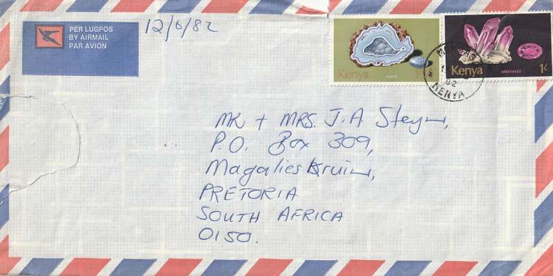 Kenya Cover - 1977 1982 - Minerals Amethyst Agate