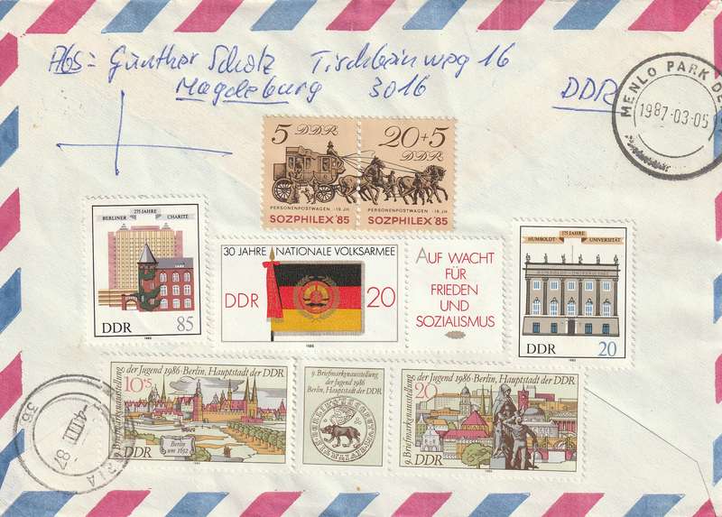 Germany DDR Cover Einschreiben Registered - 1984 1985 - Leipzig Autumn Fair SOZPHILEX People's Army