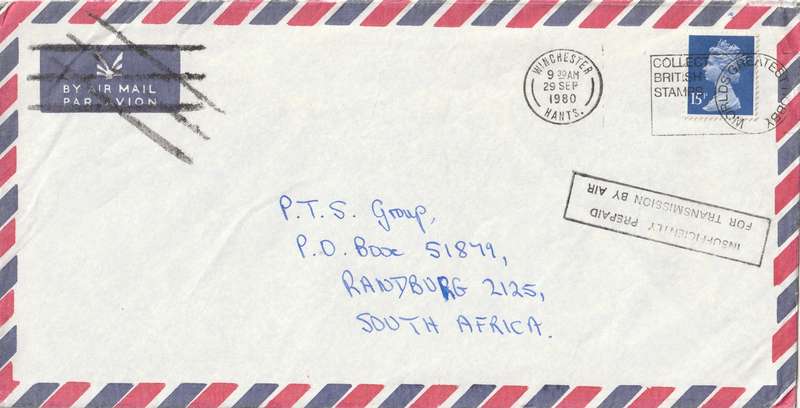 Great Britain Cover - 1980 - Machins Slogan Collect British Stamps Insufficiently Prepaid for Trans