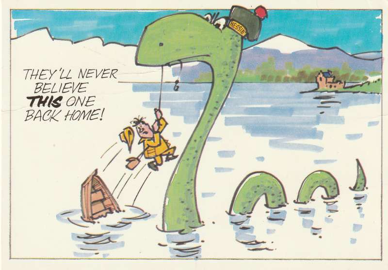 Scotland Loch Ness Monster Cartoon Wha's Like Us Nessie Humour