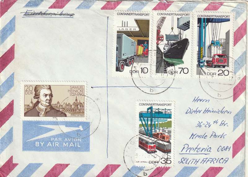 Germany DDR Cover Einschreiben Registered - 1978 - Heinicke Circus Container Transport Transportati