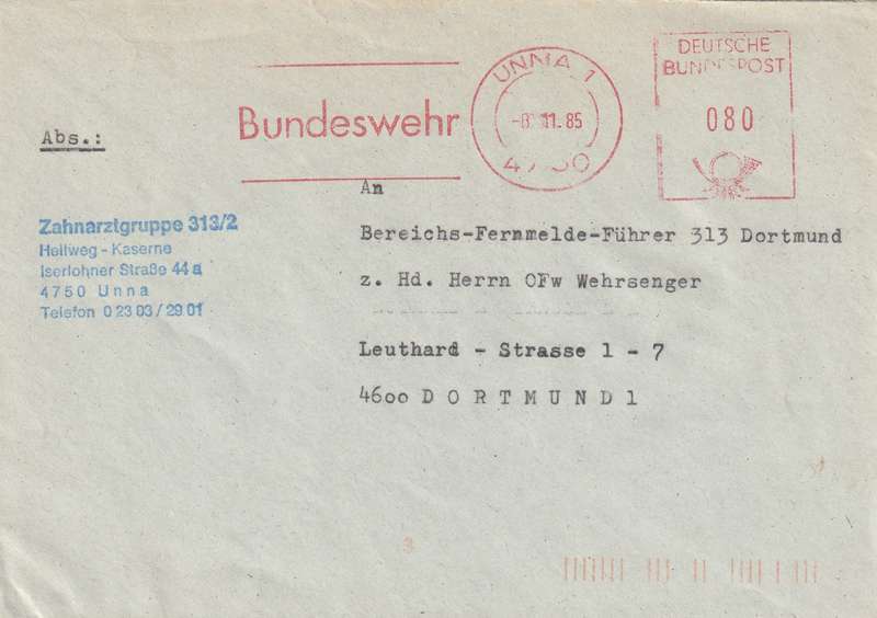 Germany on Cover - 1985 - Bundeswehr Unna
