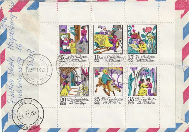 Germany DDR Cover Einschreiben Registered - 1972 - Aircraft Helicopter World Health Day WHO Fairy T