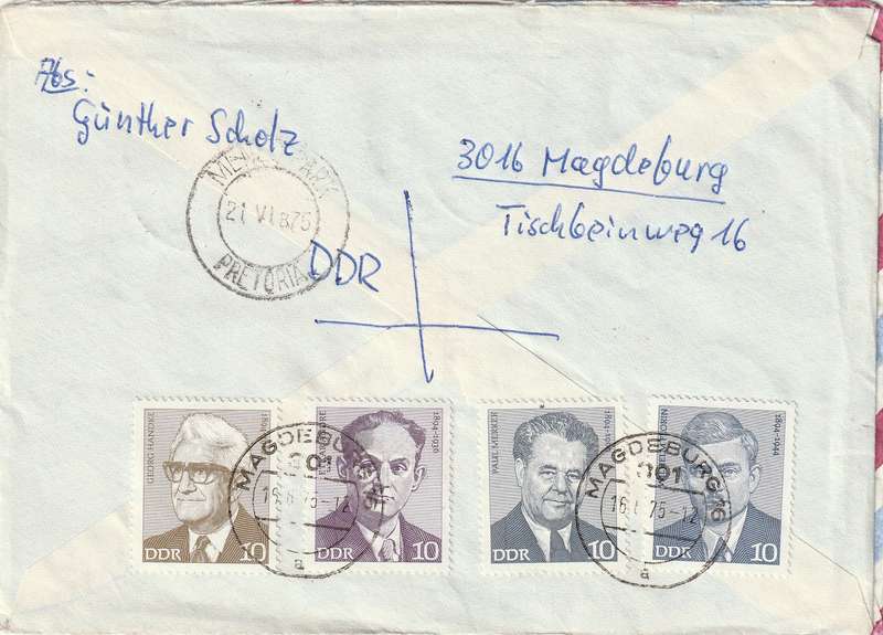 Germany DDR Cover Einschreiben Registered - 1974 - Labour movement leaders