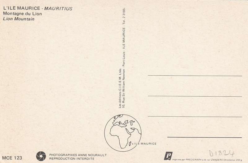 Post Card Mauritius - Lion Mountain Montagne du Fishing Boats