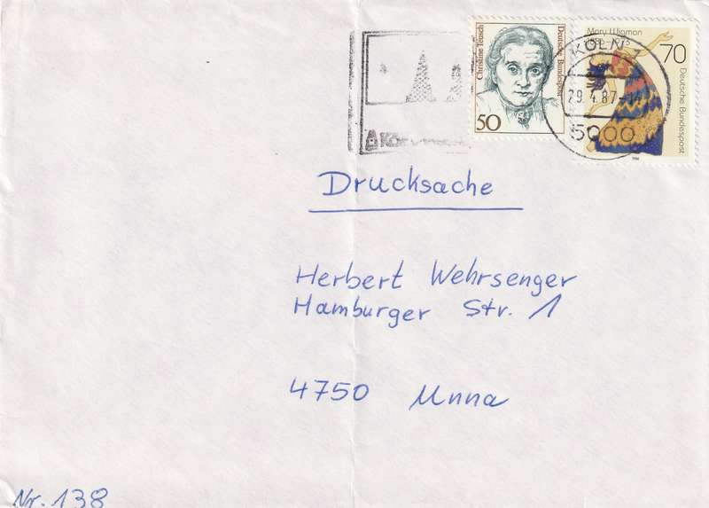 Germany on Cover - 1987 1986 - Famous German Women Mary Wigman Christine Teusch