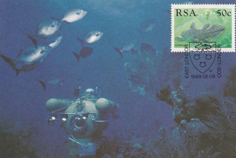 South Africa East London 1989 Maximum Card Coelacanth Marine Research Fish