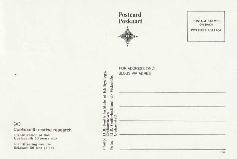 South Africa East London 1989 Maximum Card Coelacanth Marine Research Fish