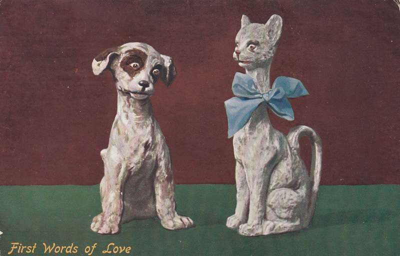 Great Britain Southampton 1909 Wildt and Kray London 1598 Cats Dogs First Words of Love