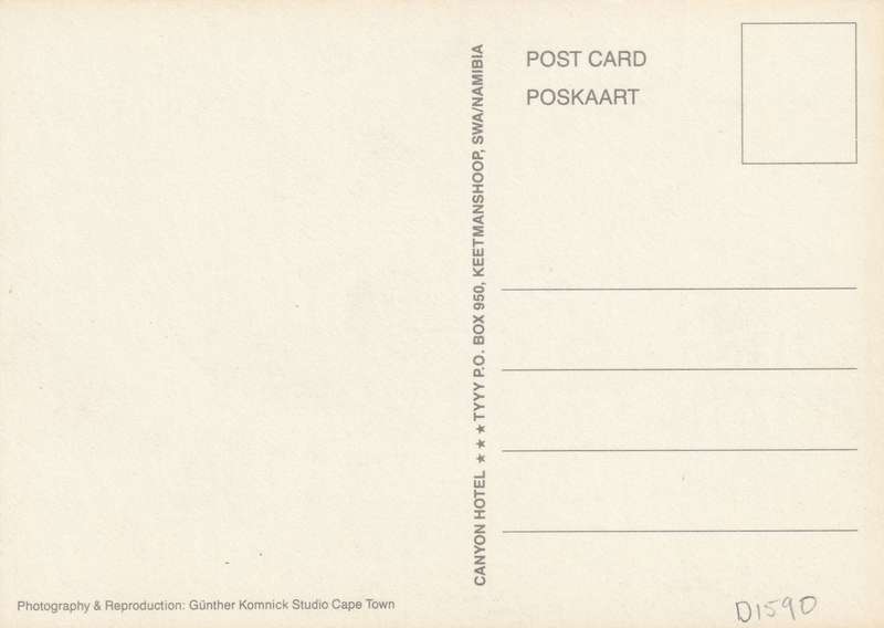 Post Card Namibia South West Africa SWA - Canyon Hotel Keetmanshoop