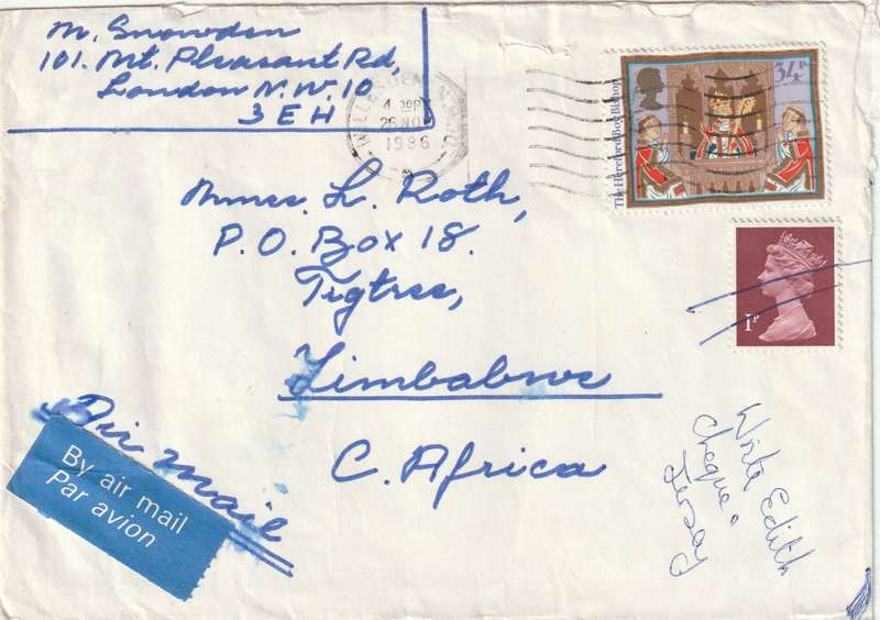 Great Britain Cover - 1985 - Customs Christmas Hereford Boy Bishop Machins 1p