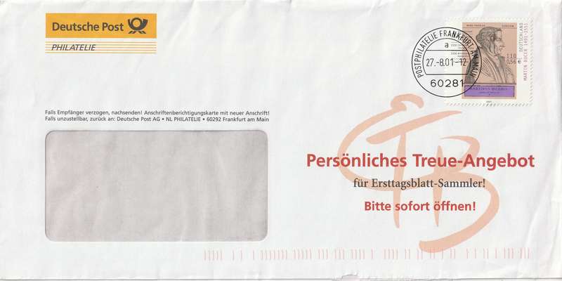 Germany on Cover - 2001 - Martin Bucer Theologian