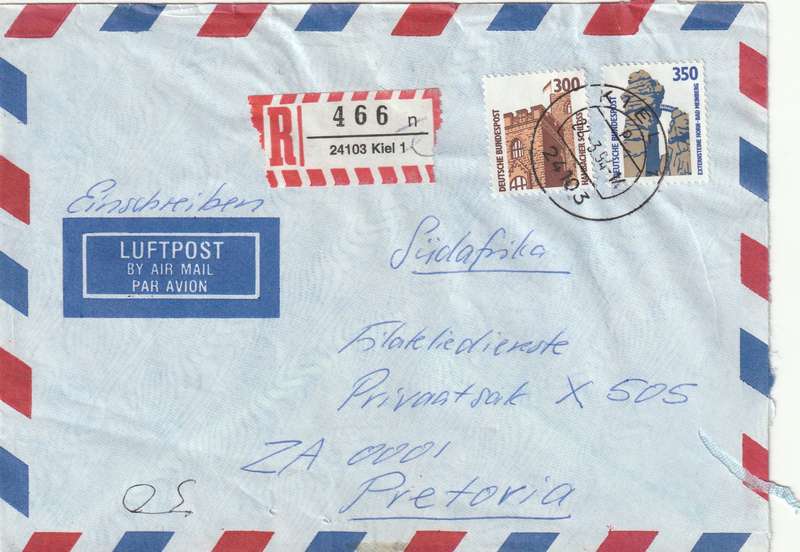 Germany Federal Cover - 1987 - Historic Sites Hambach Castle Externsteine Bridge near HornBad Meinb