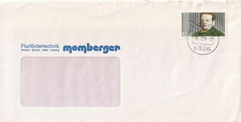 Germany on Cover - 1991 - Max Reger Composer