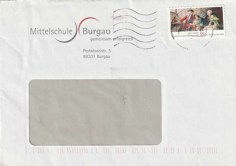 Germany Federal Cover - 2010 - 300th Anniversary of German Porcelain Production Mittelschule