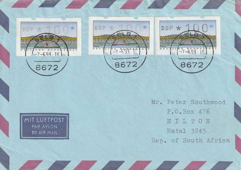 Germany Federal Cover - 1993 - FRAMA ATM Label Postdam Sanssouci Castle