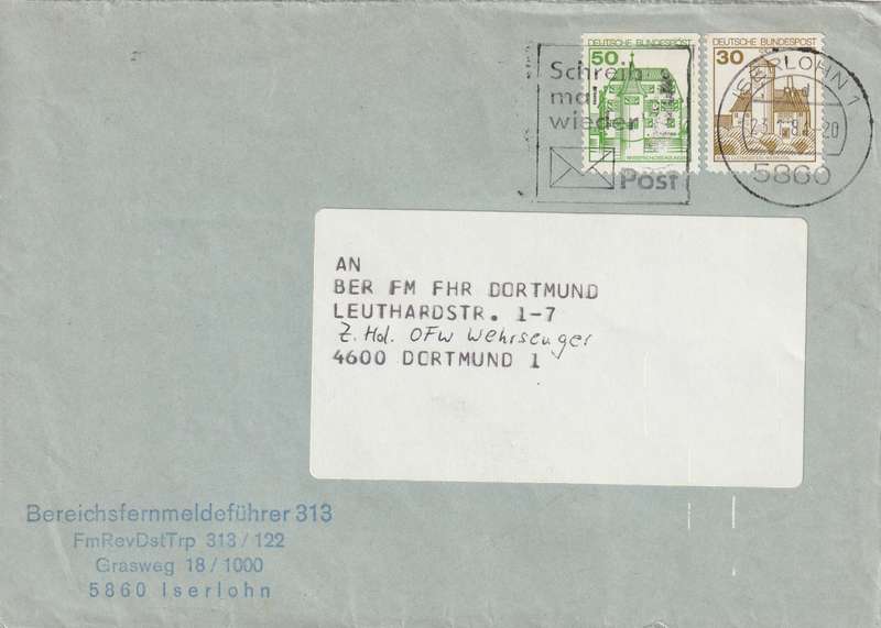 Germany Federal Cover - 1977 - Castles Ludwigstein Neuschwanstein