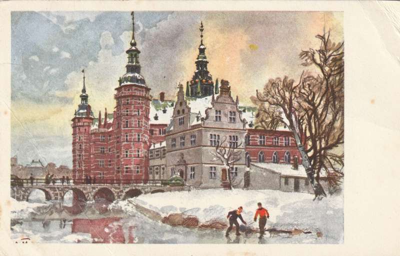 Denmark 1956 Ice Skating Castle Palace
