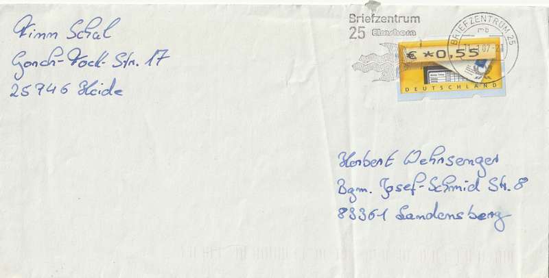 Germany Cover - 2007 - ATM Machine Label Slogan 25 Elmshorn