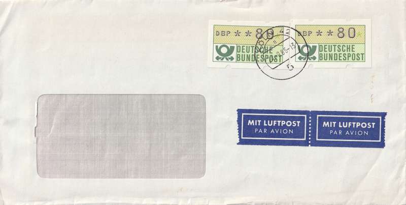Germany Cover - 1986 - ATM Machine Label