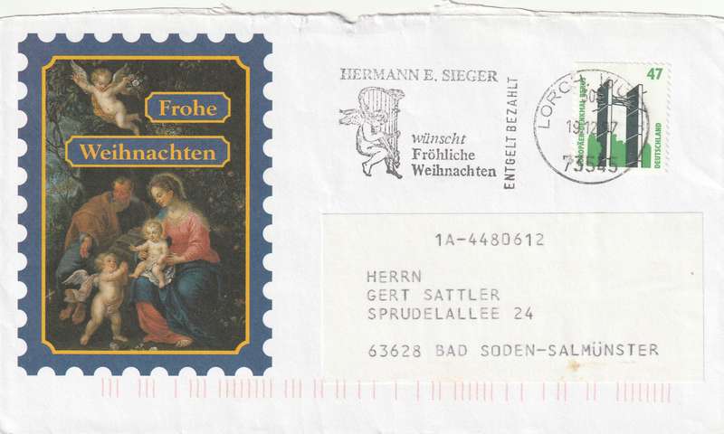 Germany Cover - 1987 1997 - Historic Sites and Objects Berus Monument Uberherrn Weihnachten