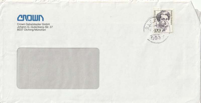 Germany Cover - 1986 - Famous Women Type Hannah Arendt American political scientist