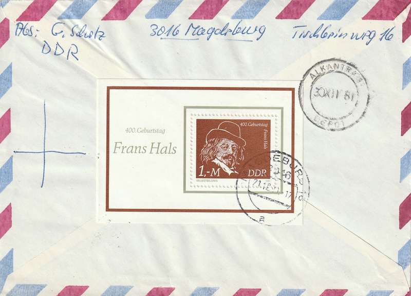 Germany DDR Cover Registered Einschreiben - 1980 1981 - Energy Conservation Olympic Games Spinnaker