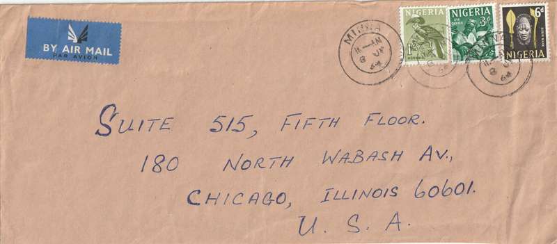 Nigeria Cover - 1964 (1961) - Definitive Birds Hornbill Oyo Carver Benin Mask