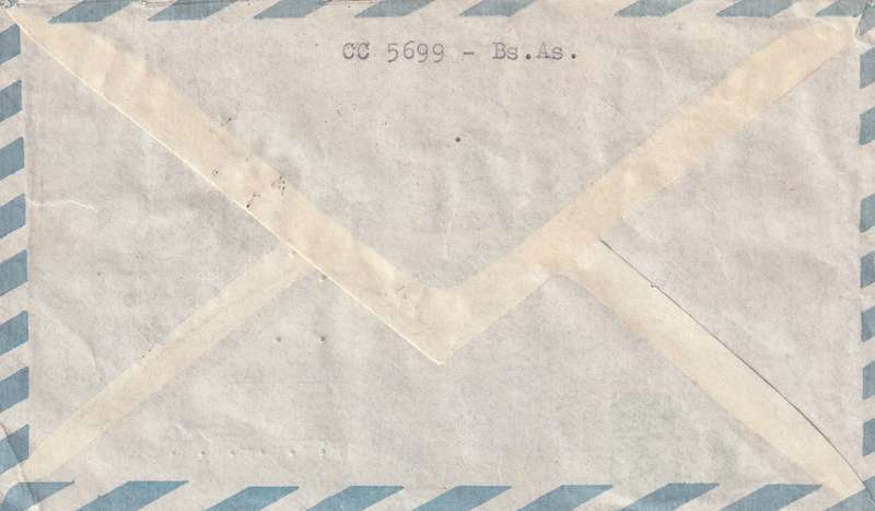 Argentina Cover Registered - 1957 1954 - Roque Saenz Pena Cliffs of Humahuaca Cactus Martin