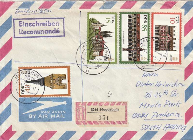 Germany DDR Cover Registered Einschreiben - 1983 1984 - Reformation Luther Wittenberg Bible Monumen