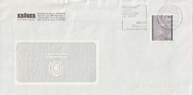 Germany Cover - 1991 - Geneva Convention Slogan Munchen Munich Messe
