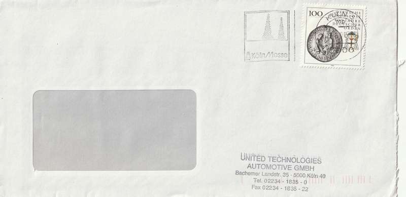 Germany Cover - 1990 - Seal Spittler Teutonic Order Slogan Koln Messe