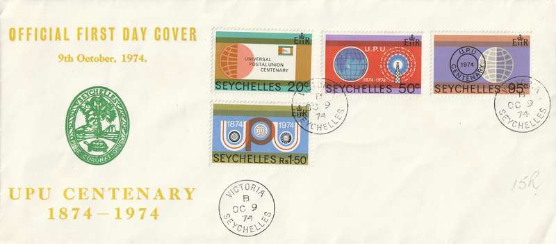 Seychelles Cover FDC - 1974 - Universal Postal Union UPU
