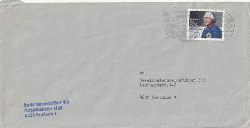 Germany Cover - 1986 - King Frederick the Great Slogan Handelzentrum