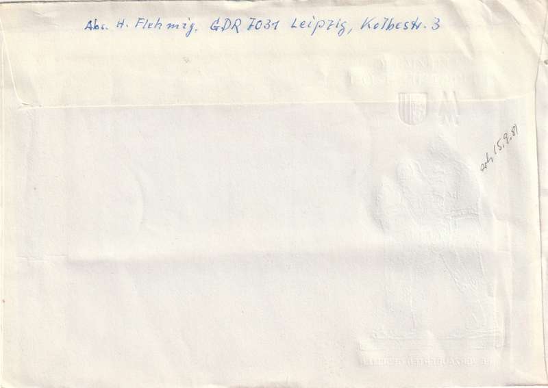 Germany DDR Cover - 1981 - Leipzig Autumn Fair Parks and Maps Worlitz