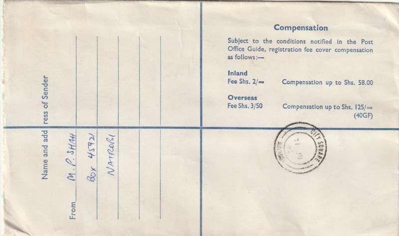 Kenya Cover Registered - 1977 1982 - Minerals Amethyst Girl Guides Scouting Flowers