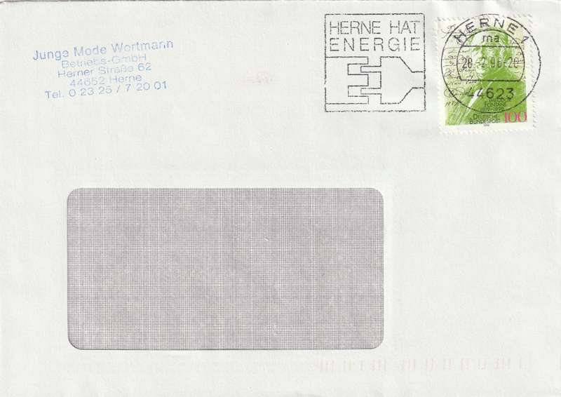Germany Cover - 1994 - Theodore Fontane Poet Slogan Herne Hat Energie